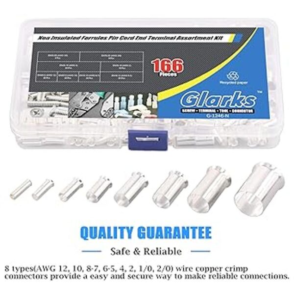 Glarks Kit de 166 piezas de 8 tamaños AWG 12 10 8 6 4_4