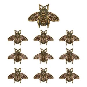 Duolai 10pcs Retro Oro Little Bee Craft Monederos de Cuero_1