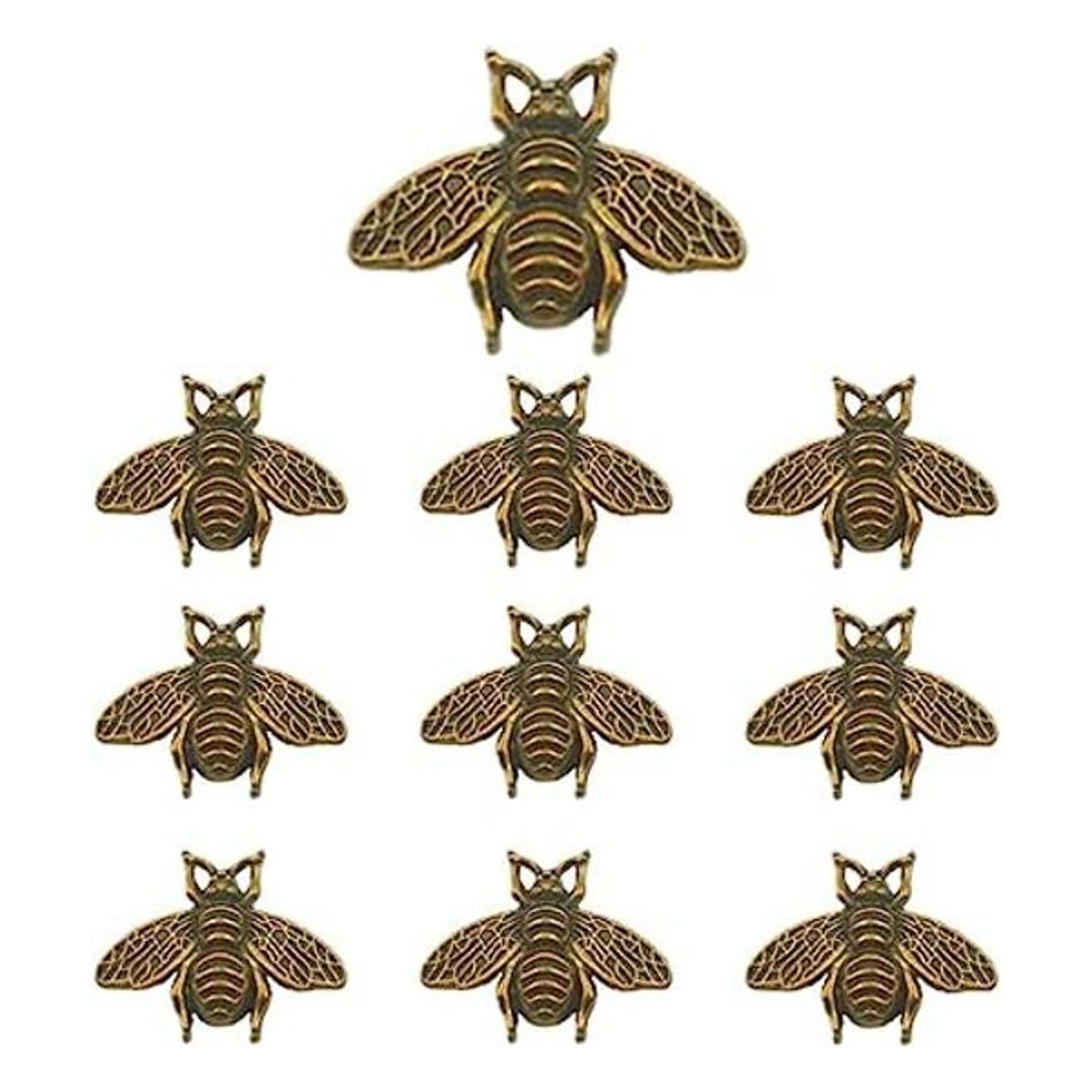 Duolai 10pcs Retro Oro Little Bee Craft Monederos de Cuero