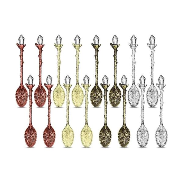 Cuchara retro de aleación de cristal cuchara de bruja