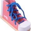 NUOBESTY Aprende a atar zapatos de madera con cordones_2