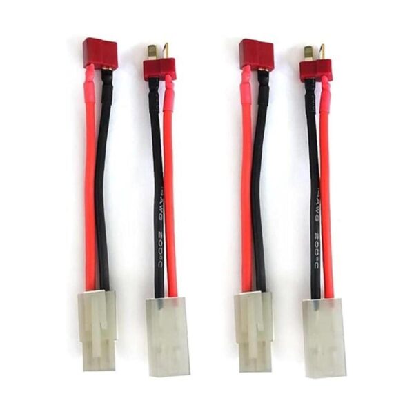 DEVMO 2 pares 14AWG TaMiya estilo conector a Deans T_1