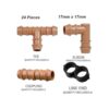 JAYEE Kit de accesorios de riego por goteo 24P para tubos