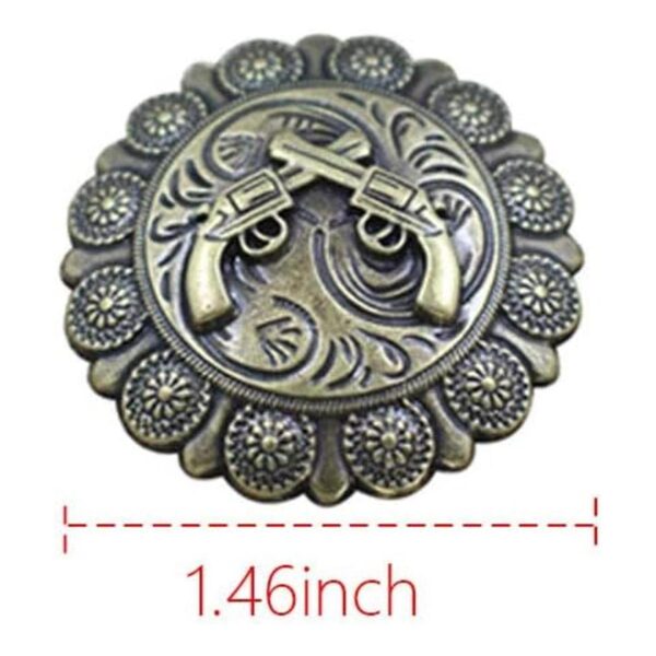 Mingchen Retro Arma Textura Hebilla Decorativa Grabado