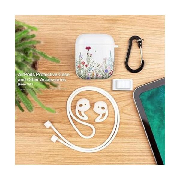 Cutebricase Funda para Airpods con diseño de flores_6