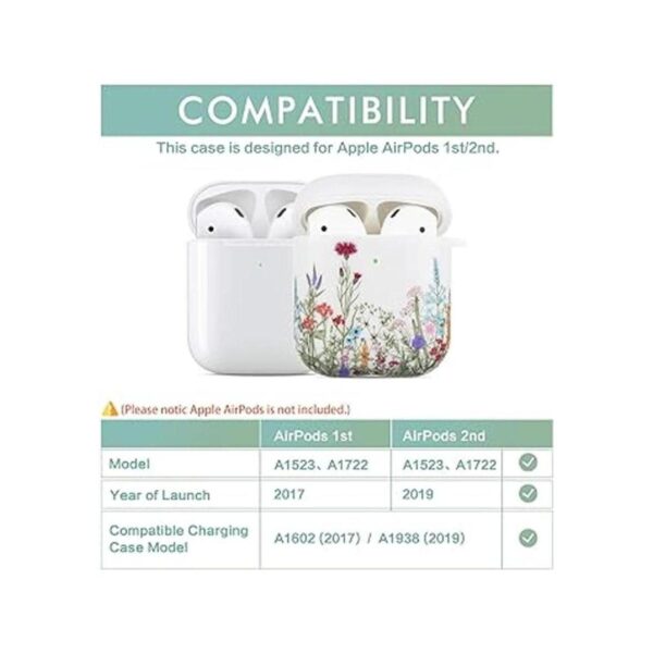 Cutebricase Funda para Airpods con diseño de flores_2