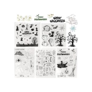 Cieovo 5 hojas de tarjetas de sello de silicona