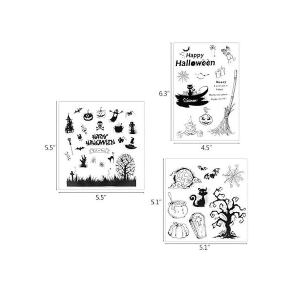 Cieovo 5 hojas de tarjetas de sello de silicona