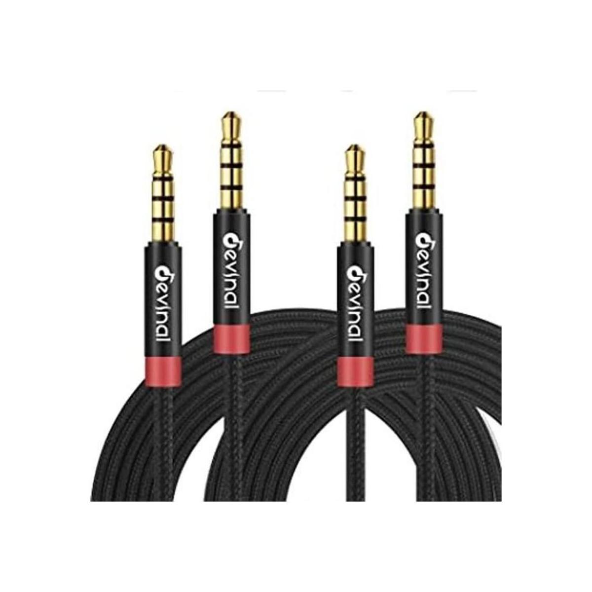 Devinal Cable TRRS de 0.138 in cable auxiliar de 4 polos