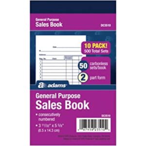Libro de ventas de uso general sin carbono 10PK DC3510_1