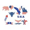 Mabende Vinilo de bandera de Estados Unidos 2 piezas de