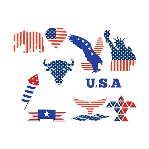 Mabende Vinilo de bandera de Estados Unidos 2 piezas de