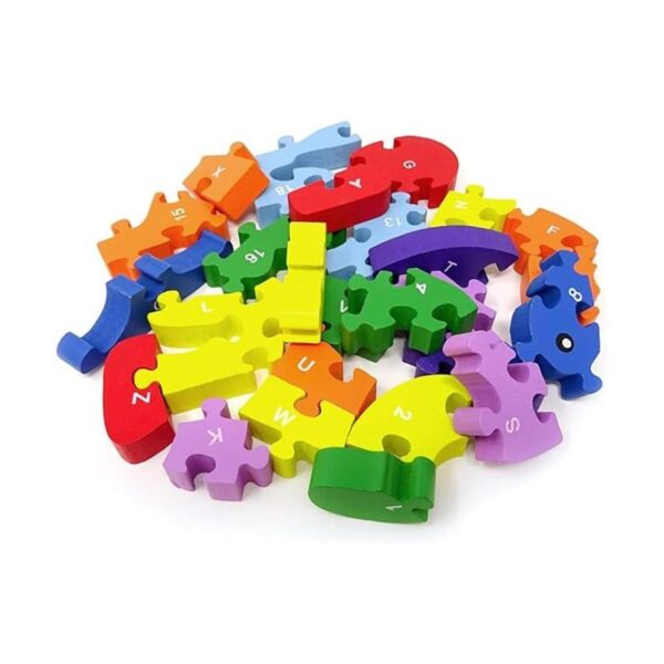 Honbay Puzzle de madera para niños de 3 a 7 años letras_5