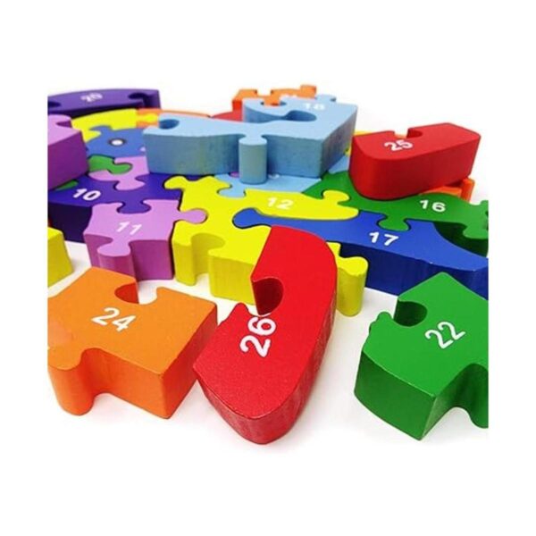 Honbay Puzzle de madera para niños de 3 a 7 años letras_4