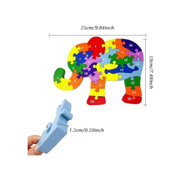 Honbay Puzzle de madera para niños de 3 a 7 años letras_3