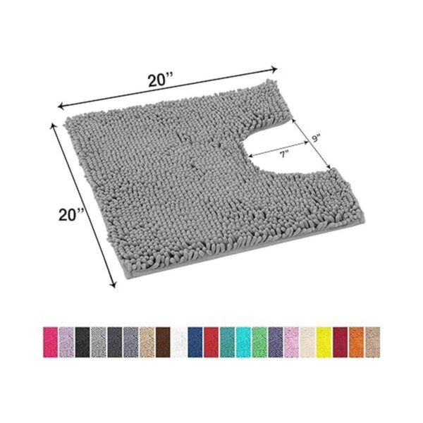 LuxUrux Alfombrilla de baño con forma de U para baño_3
