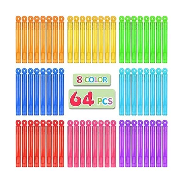 Laxdacee Paquete de 64 varitas de burbujas mini varitas_3