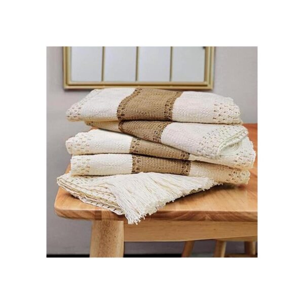 OurWarm Camino de mesa de macramé estilo granja estilo