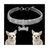 Dogs Kingdom Increíble collar de 3 filas de diamantes de_1