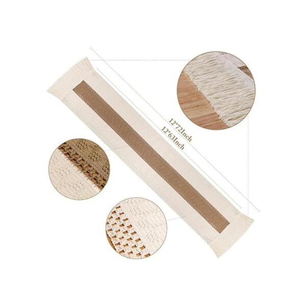 OurWarm Camino de mesa de macramé estilo granja estilo