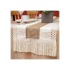 OurWarm Camino de mesa de macramé estilo granja estilo
