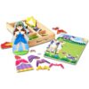 Melissa Doug Juego de muñecas magnéticas de madera para_1