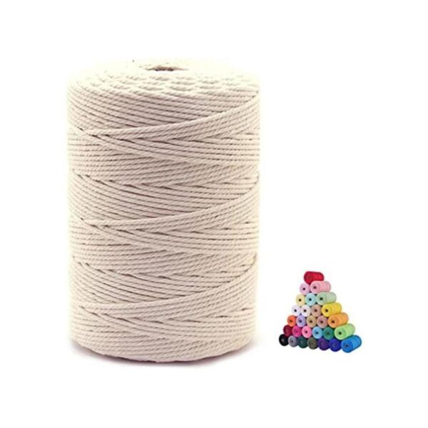 FLIPPED Cordón de macramé 100 natural 0.118 in x 328