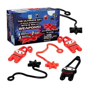 PICK A TOY Juego de 12 juguetes Ninja con ninjas voladores_1