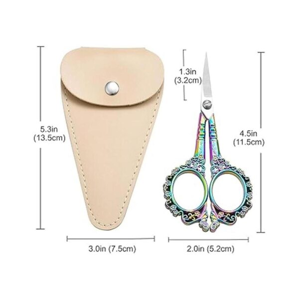 HITOPTY Tijeras bordadas 4.5 pulgadas punta puntiaguda