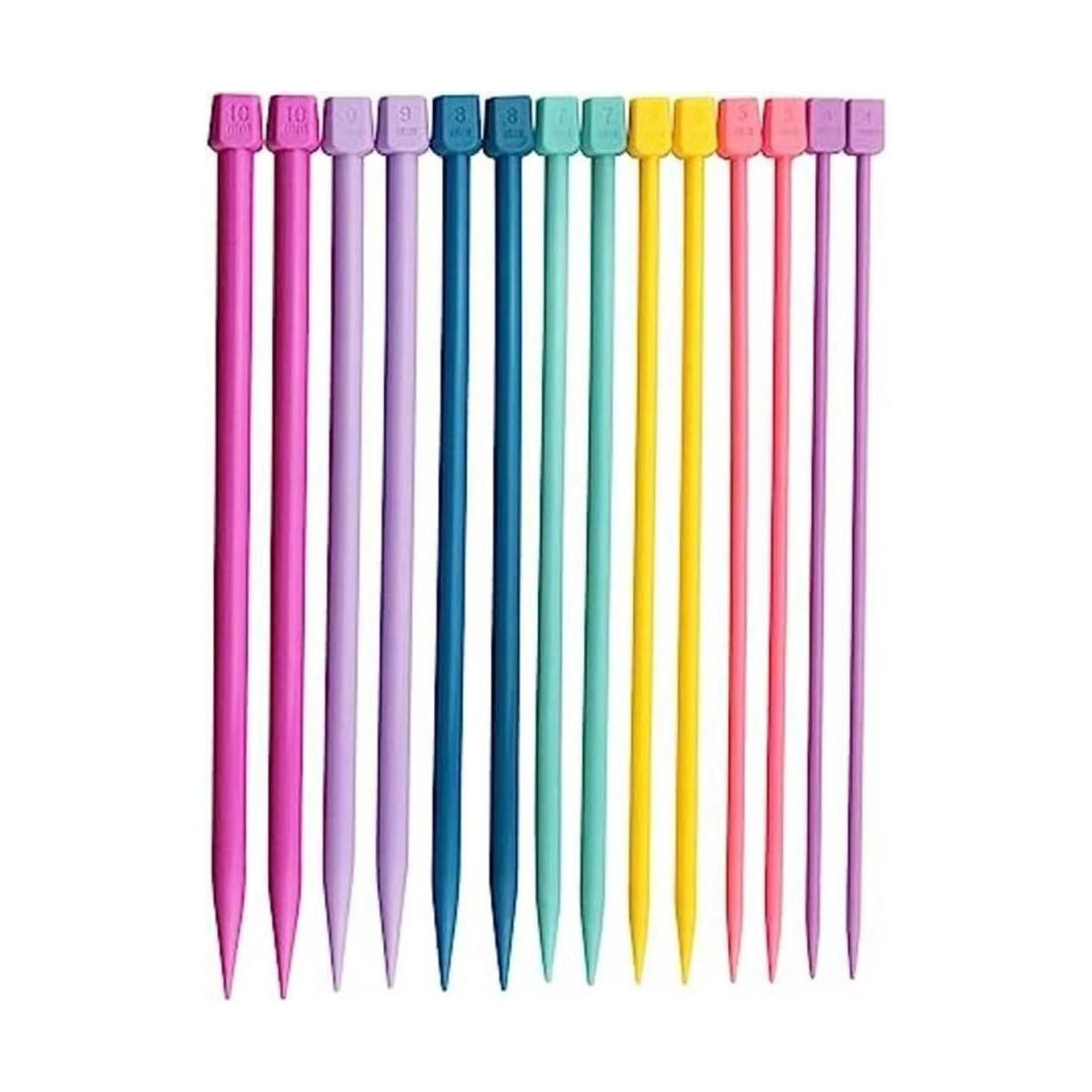 ITROLLE Agujas de tejer 14 unidades 0.157 in 0.197 in
