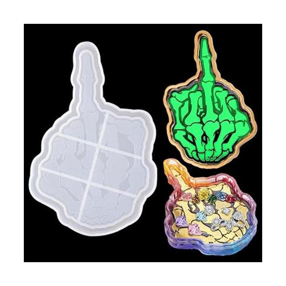 FineInno Molde de silicona para mano diseño de esqueleto