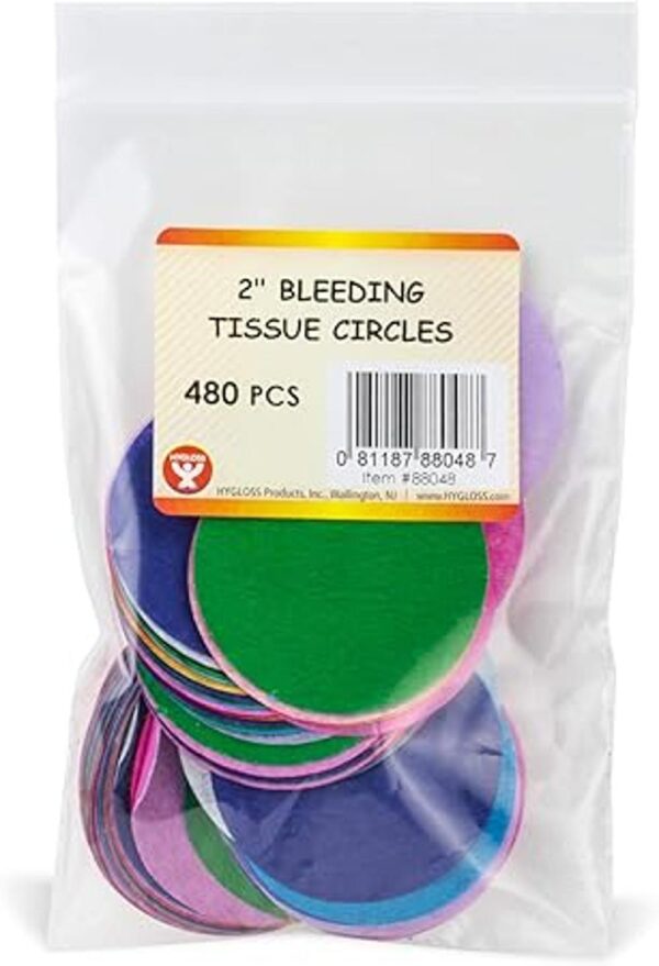 Hygloss Products 88048 Círculos de tejido sangrante de 2_2