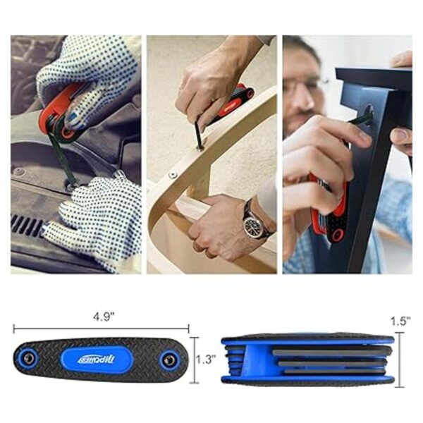 Juego de llaves hexagonales plegables InPower Allen Juego_5
