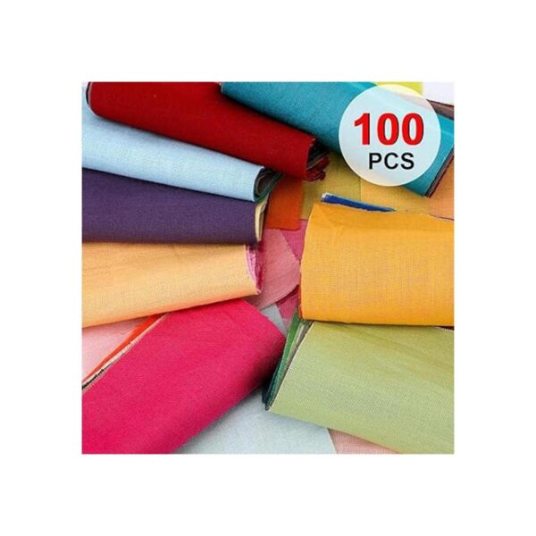 Konsait 100 piezas de tela de algodón multicolor de 4 x 4_4