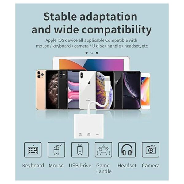 Otg y puerto de carga para Lightning macho a USB A3.0