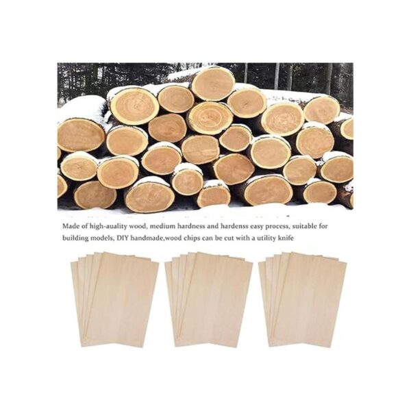 Paquete de 15 hojas de tilo de tilo madera sin terminar