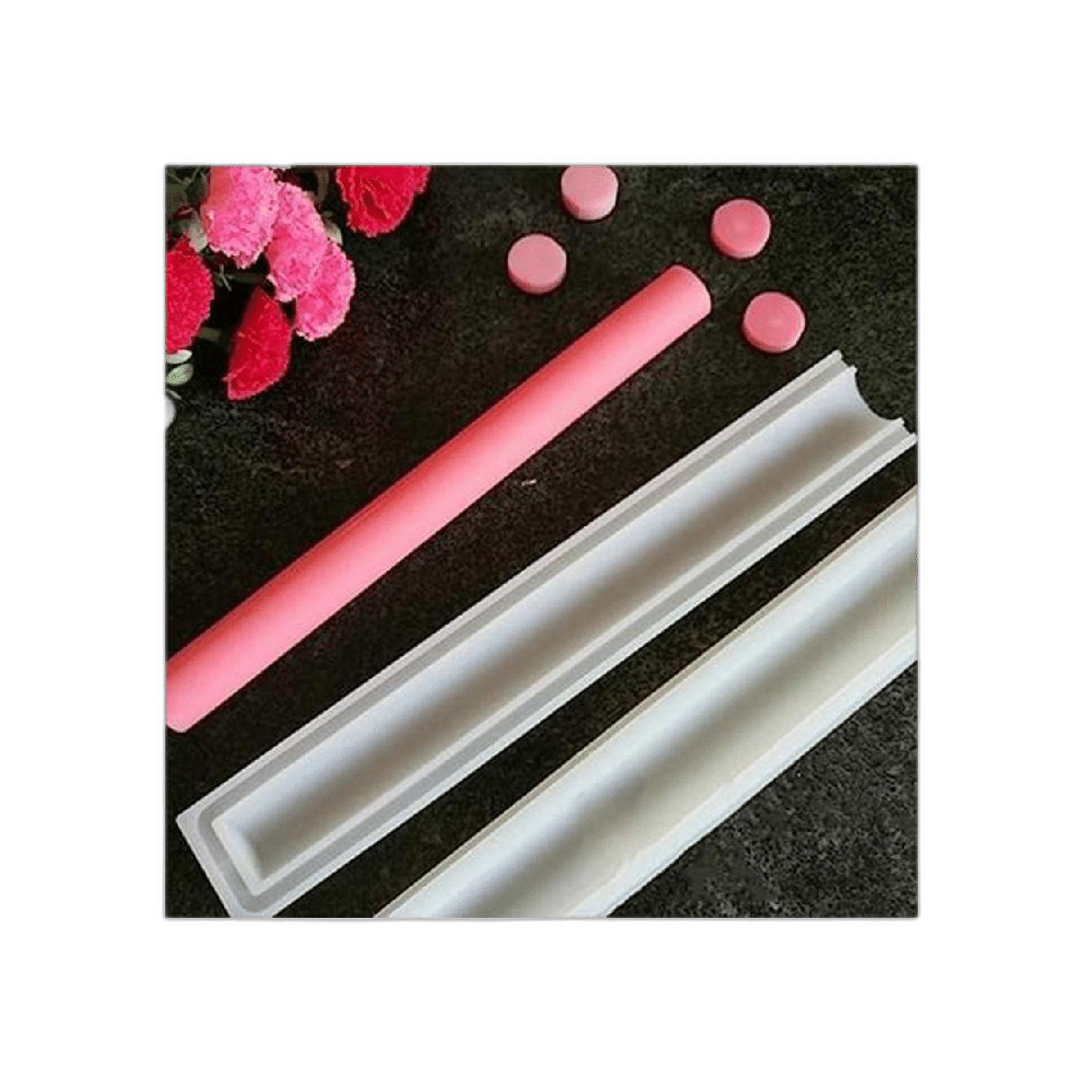 EchoDone Molde de silicona para jabón con columna de tubo
