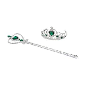 Kuzhi Juego de tiara y varita de princesa Elsa Crown Joya_1