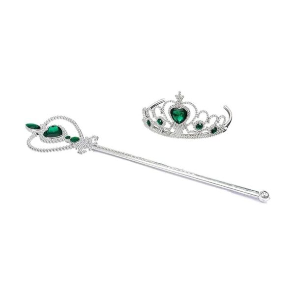 Kuzhi Juego de tiara y varita de princesa Elsa Crown Joya_1