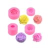 Molde de silicona de 4 piezas en 3D con flor de rosa