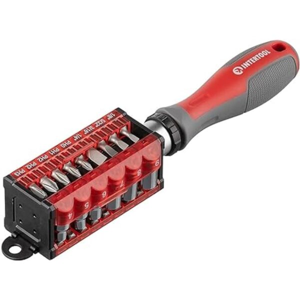 INTERTOOL Destornillador de trinquete de 31 piezas_6