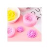 Molde de silicona de 4 piezas en 3D con flor de rosa