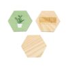 Paquete de 15 recortes hexagonales de madera sin terminar