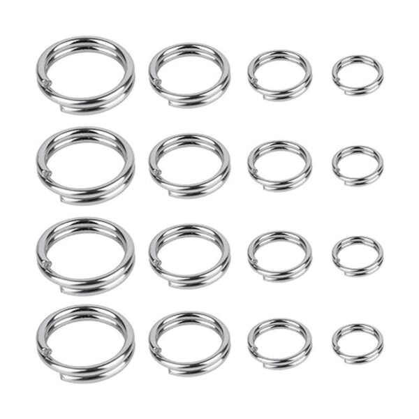 HUIHUIBAO 400 anillos divididos de acero inoxidable 304 de