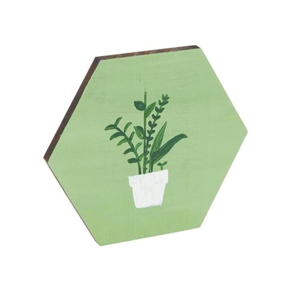Paquete de 15 recortes hexagonales de madera sin terminar
