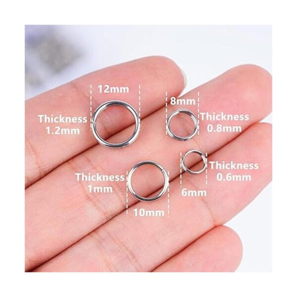 HUIHUIBAO 400 anillos divididos de acero inoxidable 304 de