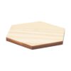 Paquete de 15 recortes hexagonales de madera sin terminar