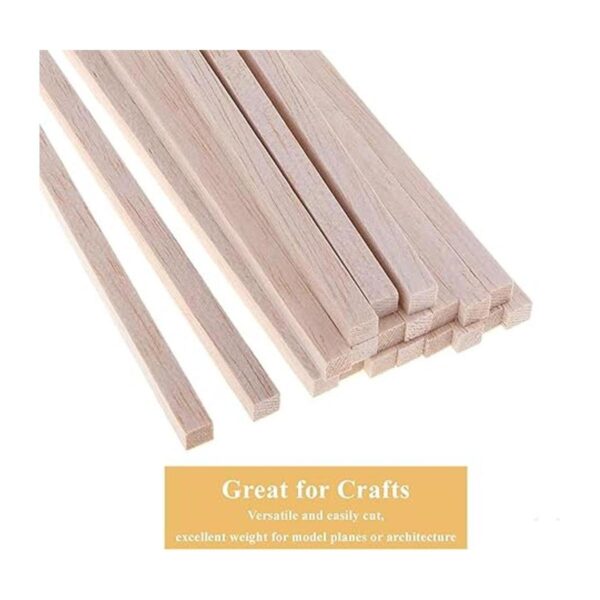 Craftiff Varillas de madera de balsa tiras cuadradas de