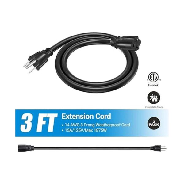DEWENWILS Cable de extensión de 3 pies 143 SJTW_2