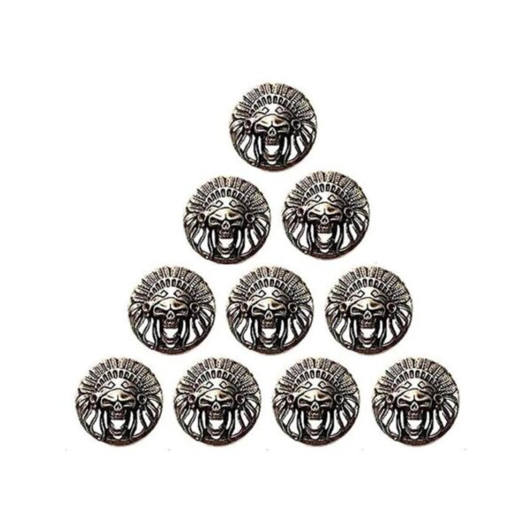 Duolai 10pcs Antiguos Indios Cráneo Cabeza Tallado_1